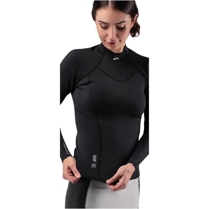 2024 Zhik Mujer Microfleece Traje De Neopreno Top DTP-0530-BLK - Black